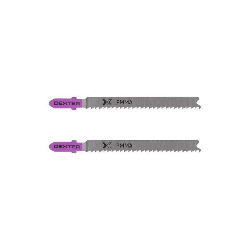  Lot de 2 lames pour plexiglass et pvc coupe droite 2-20 mm Dexter DEXTER - Sanifer Tamatave