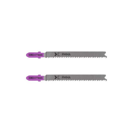  Lot de 2 lames pour plexiglass et pvc coupe droite 2-20 mm Dexter DEXTER - Sanifer Tamatave