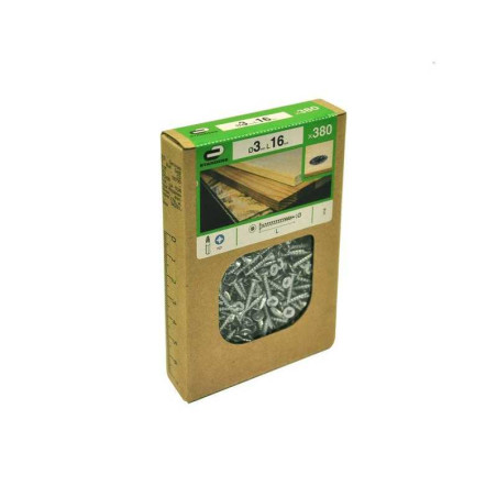  Lot de 380 vis acier tête fraisée diamètre 3 mm x l.16 mm Standers STANDERS - Sanifer Tamatave