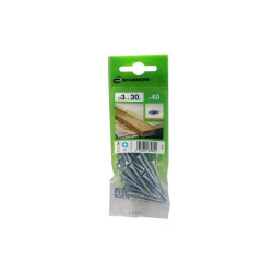  Lot de 40 vis acier tête fraisée diamètre 3 mm x l.30 mm Standers STANDERS - Sanifer Tamatave