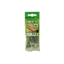  Lot de 25 vis acier tête fraisée diamètre 3.5 mm x l.35 mm Standers STANDERS - Sanifer Tamatave