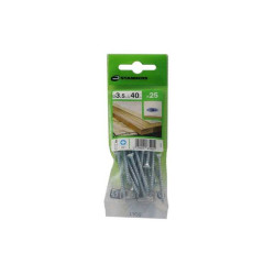  Lot de 25 vis acier tête fraisée diamètre 3.5 mm x l.40 mm Standers STANDERS - Sanifer Tamatave