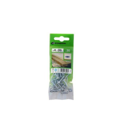 Lot de 35 vis acier tête fraisée diamètre 4 mm x l.20 mm Standers STANDERS - Sanifer Tamatave