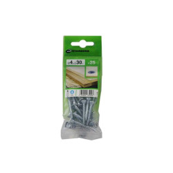  Lot de 25 vis acier tête fraisée diamètre 4 mm x l.30 mm Standers STANDERS - Sanifer Tamatave