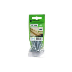  Lot de 20 vis acier tête fraisée diamètre 4 mm x l.40 mm Standers STANDERS - Sanifer Tamatave