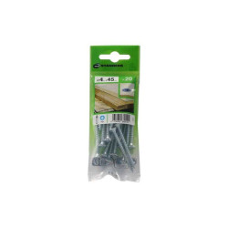  Lot de 20 vis acier tête fraisée diamètre 4 mm x l.45 mm Standers STANDERS - Sanifer Tamatave