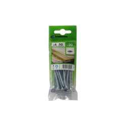  Lot de 20 vis acier tête fraisée diamètre 4 mm x l.50 mm Standers STANDERS - Sanifer Tamatave