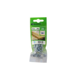  Lot de 20 vis acier tête fraisée diamètre 4.5 mm x l.30 mm Standers STANDERS - Sanifer Tamatave