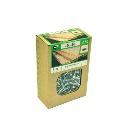  Lot de 150 vis acier tête fraisée diamètre 5 mm x l.30 mm Standers STANDERS - Sanifer Tamatave