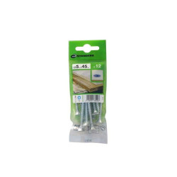  Lot de 12 vis acier tête fraisée diamètre 5 mm x l.45 mm Standers STANDERS - Sanifer Tamatave