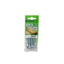  Lot de 10 vis acier tête fraisée diamètre 5 mm x l.50 mm Standers STANDERS - Sanifer Tamatave