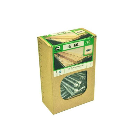  Lot de 70 vis acier tête fraisée diamètre 5 mm x l.60 mm Standers STANDERS - Sanifer Tamatave