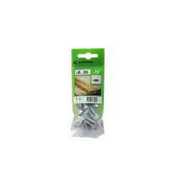  Lot de 15 vis acier tête fraisée diamètre 6 mm x l.20 mm Standers STANDERS - Sanifer Tamatave