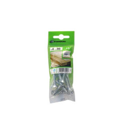  Lot de 15 vis acier tête fraisée diamètre 6 mm x l.30 mm Standers STANDERS - Sanifer Tamatave