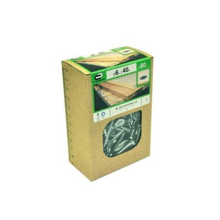  Lot de 80 vis acier tête fraisée diamètre 6 mm x l.40 mm Standers STANDERS - Sanifer Tamatave