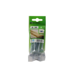  Lot de 8 vis acier tête fraisée diamètre 6 mm x l.50 mm Standers STANDERS - Sanifer Tamatave