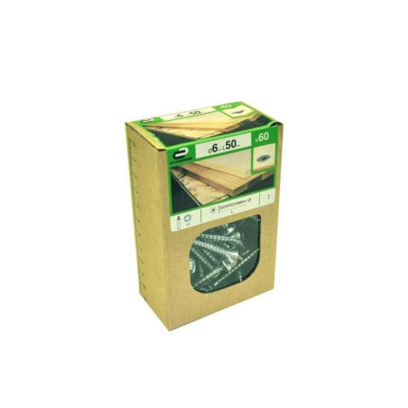  Lot de 60 vis acier tête fraisée diamètre 6 mm x l.50 mm Standers STANDERS - Sanifer Tamatave