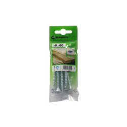  Lot de 6 vis acier tête fraisée diamètre 6 mm x l.60 mm Standers STANDERS - Sanifer Tamatave