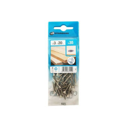  Lot de 35 vis inox tête fraisée diamètre 3 mm x l.20 mm Standers STANDERS - Sanifer Tamatave