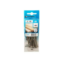  Lot de 25 vis inox tête fraisée diamètre 3 mm x l.40 mm Standers STANDERS - Sanifer Tamatave