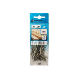  Lot de 30 vis inox tête fraisée diamètre 3.5 mm x l.20 mm Standers STANDERS - Sanifer Tamatave