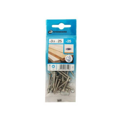  Lot de 25 vis inox tête fraisée diamètre 3.5 mm x l.25 mm Standers STANDERS - Sanifer Tamatave