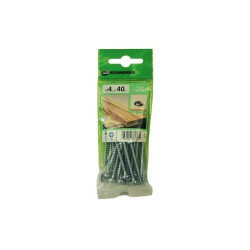  Lot de 20 vis acier tête ronde diamètre 4 mm x l.40 mm Standers STANDERS - Sanifer Tamatave