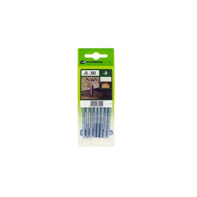  Lot de 8 vis acier x l.50 mm Standers STANDERS - Sanifer Tamatave