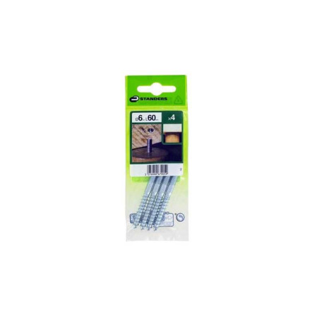  Lot de 4 vis acier x l.60 mm Standers STANDERS - Sanifer Tamatave