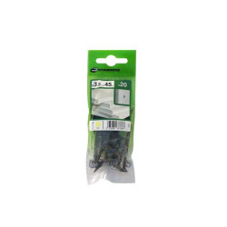  Lot de 20 vis acier trompette phillips x l.45 mm Standers STANDERS - Sanifer Tamatave