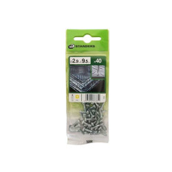  Lot de 40 vis autoperceuse acier tête fraisée phillips x l.9.5 mm Standers STANDERS - Sanifer Tamatave