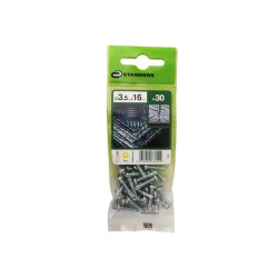 Lot de 30 vis autoperceuse acier tête fraisée phillips x l.16 mm Standers STANDERS - Sanifer Tamatave