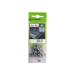  Lot de 25 vis autoperceuse acier tête fraisée phillips x l.9.5 mm Standers STANDERS - Sanifer Tamatave