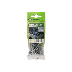  Lot de 20 vis autoperceuse acier tête fraisée phillips x l.25 mm Standers STANDERS - Sanifer Tamatave