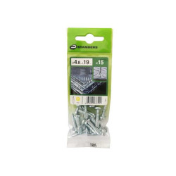  Lot de 15 vis auto perceuse acier tête fraisée x l 19 mm STANDERS - Sanifer Tamatave