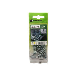  Lot de 25 vis autoperceuse acier tête fraisée phillips x l.19 mm Standers STANDERS - Sanifer Tamatave