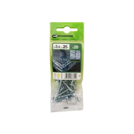 Lot de 20 vis autoperceuse acier tête fraisée phillips x l.25 mm Standers STANDERS - Sanifer Tamatave