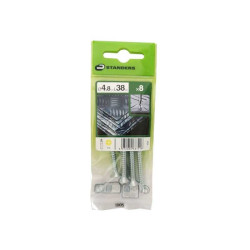  Lot de 8 vis autoperceuse acier tête fraisée phillips x l.38 mm Standers STANDERS - Sanifer Tamatave