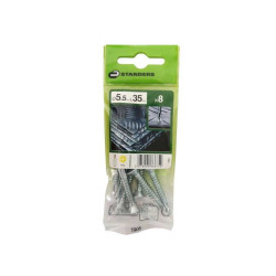  Lot de 8 vis autoperceuse acier tête fraisée phillips x l.35 mm Standers STANDERS - Sanifer Tamatave