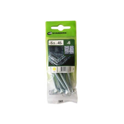  Lot de 6 vis autoperceuse acier tête fraisée phillips x l.45 mm Standers STANDERS - Sanifer Tamatave