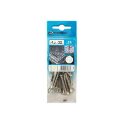  Lot de 14 vis autoperceuse inox tête fraisée phillips x l.32 mm Standers STANDERS - Sanifer Tamatave