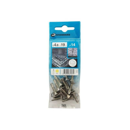  Lot de 14 vis autoperceuse inox tête fraisée phillips x l.19 mm Standers STANDERS - Sanifer Tamatave