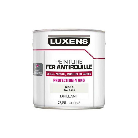  Peinture fer extérieur luxens blanc glossy 2 5 l LUXENS - Sanifer Tamatave