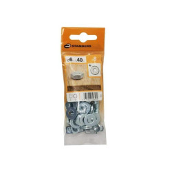  Lot de 8 boulons tête 6 pans acier zingué l.40  Standers STANDERS - Sanifer Tamatave