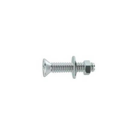  Lot de 20 boulons tête autofraisée plate acier zingué l.25 x diamètre 4 mm  Standers STANDERS - Sanifer Tamatave