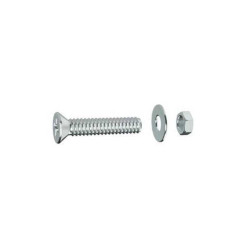  Lot de 15 boulons tête autofraisée plate acier zingué l.40 x diamètre 4 mm  Standers STANDERS - Sanifer Tamatave