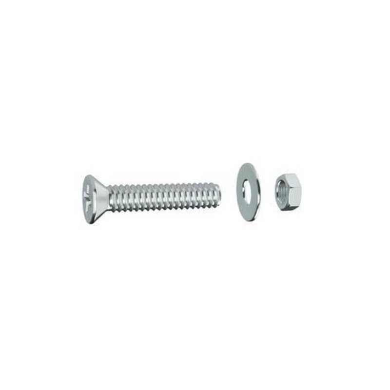  Lot de 12 boulons tête autofraisée plate acier zingué l.20 x diamètre 6 mm  Standers STANDERS - Sanifer Tamatave