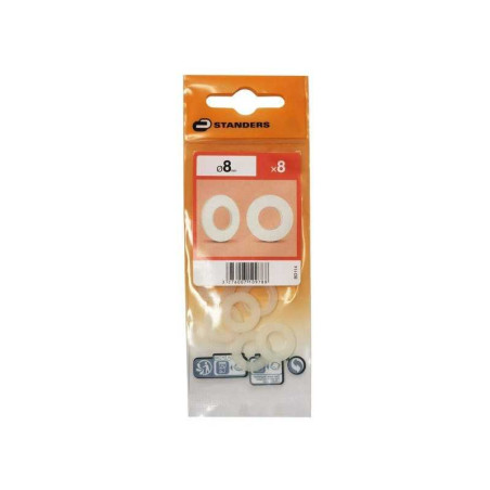  Lot de 8 rondelles nylon brut diamètre 8.3 mm  Standers STANDERS - Sanifer Tamatave