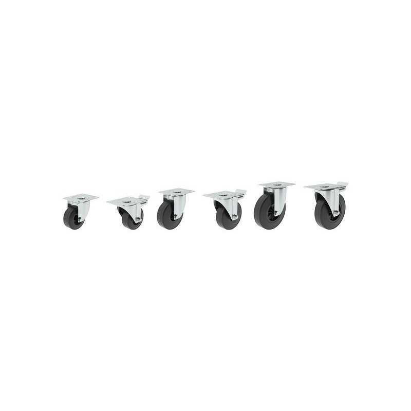  Roulette fixe à platine diamètre 125 mm STANDERS - Sanifer Tamatave