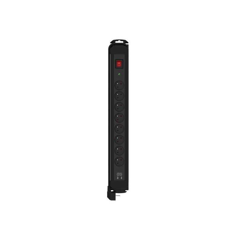  Multiprise usb parafoudre 8 prises noir lexman LEXMAN - Sanifer Tamatave